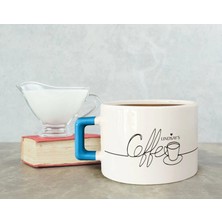 Bk Gift Kişiye Özel Isimli Mavi Kulplu Çay & Kahve Fincanı-1, Arkadaşa Hediye, Sevgiliye Hediye