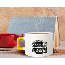 Bk Gift Kişiye Özel Isimli Sarı Kulplu Çay & Kahve Fincanı-6, Arkadaşa Hediye, Sevgiliye Hediye