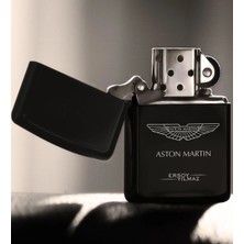 BK Gift Kişiye Özel Aston Martin Benzinli Siyah Metal Çakmak