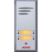 Audio 004849E04 Basic Serisi 4 Butonlu Çift Sıra Sesli Zil Paneli