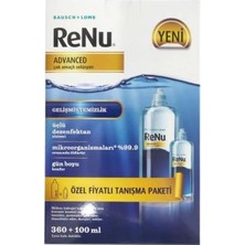 Bausch+Lomb ReNu Advanced 360 + 100 ml Lens Solüsyonu Konforlu Kullanım ve Gelişmiş Temizlik