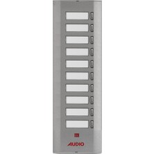 Audio 005233E10 Konsept Serisi 10 Butonlu Yan Sıra Sesli Zil Paneli (005233 K)
