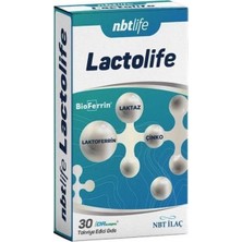 Nbt Life Lactolife 30 Kapsül Laktoferrin Laktaz Çinko İçeren Vegan Takviye Edici Gıda