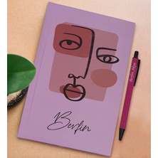 Bk Gift Kişiye Özel Isimli Lila Sert Kapaklı Defter ve Tükenmez Kalem Seti, Arkadaşa Hediye, Yeni Iş Hediyesi, Doğum Günü Hediyesi