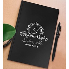 Bk Gift Kişiye Özel Isimli Siyah Sert Kapaklı Defter ve Tükenmez Kalem Seti, Arkadaşa Hediye, Yeni Iş Hediyesi, Doğum Günü Hediyesi-20