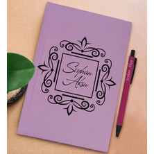Bk Gift Kişiye Özel Isimli Lila Sert Kapaklı Defter ve Tükenmez Kalem Seti, Arkadaşa Hediye, Yeni Iş Hediyesi, Doğum Günü Hediyesi-14