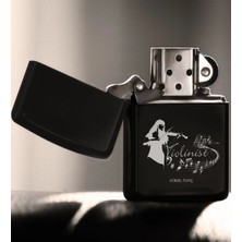 BK Gift Kişiye Özel Mesleki Violinist Benzinli Siyah Metal Çakmak
