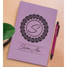 Bk Gift Kişiye Özel Isimli Lila Sert Kapaklı Defter ve Tükenmez Kalem Seti, Arkadaşa Hediye, Yeni Iş Hediyesi, Doğum Günü Hediyesi-15