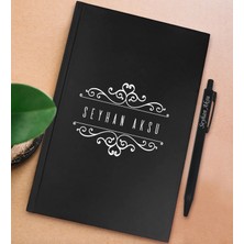 Bk Gift Kişiye Özel Isimli Siyah Sert Kapaklı Defter ve Tükenmez Kalem Seti, Arkadaşa Hediye, Yeni Iş Hediyesi, Doğum Günü Hediyesi-19