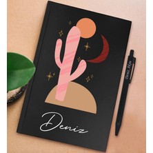 Bk Gift Kişiye Özel Isimli Siyah Sert Kapaklı Defter ve Tükenmez Kalem Seti, Arkadaşa Hediye, Yeni Iş Hediyesi, Doğum Günü Hediyesi-12