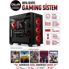Özlen X114 Ryzen 5 5500 Rtx 5050 8gb 16GB Ram 500GB M.2 SSD Oyuncu Bilgisayarı