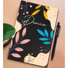 Bk Gift Kişiye Özel Isimli Siyah Sert Kapaklı Defter ve Tükenmez Kalem Seti, Arkadaşa Hediye, Yeni Iş Hediyesi, Doğum Günü Hediyesi-10