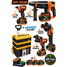 Ridepro RP-1038 4'lü Akülü Set 350 Nm – Superbag 3'lü Çantalı