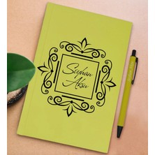 Bk Gift Kişiye Özel Isimli Sarı Sert Kapaklı Defter ve Tükenmez Kalem Seti, Arkadaşa Hediye, Yeni Iş Hediyesi, Doğum Günü Hediyesi-14