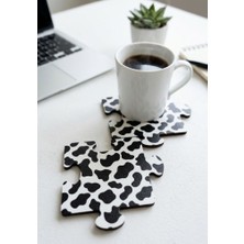 Grauhaus Inek Desenli 2'li Puzzle Bardak Altlığı Seti