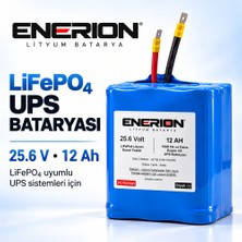 Enerion 24V 12AH Lifepo4 Ups Bataryası – 25.6V, 2 Adet 12V Akü Yerine Tek Batarya