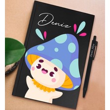 Bk Gift Kişiye Özel Isimli Siyah Sert Kapaklı Defter ve Tükenmez Kalem Seti, Arkadaşa Hediye, Yeni Iş Hediyesi, Doğum Günü Hediyesi-9