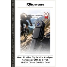 Marivento Özel Üretim Giyilebilir Aksiyon Kamerası CMR27 Siyah 1080P Cihaz Günlük Gezi