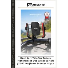 Marivento Özel Seri Telefon Tutucu Motorsiklet Oto Aksesuarları JX062 Bağlantı Scooter Siyah