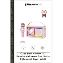 Marivento Özel Seri Kıdmıc-07 Pembe Kablosuz Ses Şarkı Eğlencesi Oyun Aleti