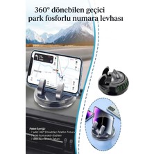 Nisline Peugeot Boxer 2014-2015-2016-2017-2018 360° Dönebilen Yapışkanlı ve Numaratörlü Araç Telefon Tutucu Fosforlu Oto Park Numaratörü