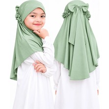 Syn Shop Su Yeşili Bebek Kız Çocuk Ithal Pratik Tak Çıkar Hazır Kolay Baş Örtüsü Akıllı Eşarp Şal Bone Likralı Hijab Hediyelik