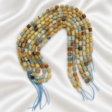 Moony Stone 8X10 mm Hegzagonal Kesim Amazonit Doğal Taş Dizi Boncuk