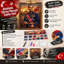 Belirtilmemiş Atatürk Portresi 5d Elmas Boncuk Taş Işleme Mozaik Goblen Kit 40X50CM GC91218 Diamond Painting Boncuk Puzzle Elmas