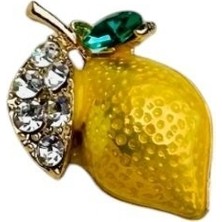 Merve Takı Taşlı Sarı Limon Broş