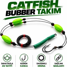 Miscat Catfish Bubber Takım Tekil Ürün 6/0 Çelik İğne ile Düşük Görünürlükte Balıkçılık Seti
