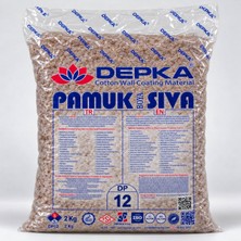 Depka Pamuk Sıva DP12 2 kg (7-8 M²) Ipek Sıva Alternatifi Isı ve Ses Yalıtımlı Dekoratif Sıva
