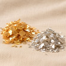 Depka Doğal Mika Taşı Gümüş 3-5 mm 1 kg Pamuk Sıva ve Ipek Sıva Için Simli Katkı