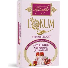 Kastamonu Meşhur Sepetçioğlu Antep Fıstıklı Nar Aromalı Çifte Kavrulmuş Lokum 240G (15'li Paket)
