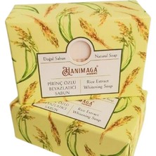 HANIMAGA Hanımağa Doğal Pirinç Özlü Beyazlatıcı Sabun 100G (12'li Paket)