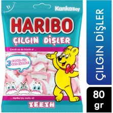 Haribo Yumuşak Şekerleme 80 gr Çılgın Dişler (24'li Paket)