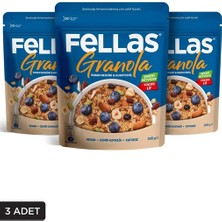 Fellas Granola - Yaban Mersini & Kuruyemiş 200G - 3'lü Paket (6'li Paket)