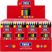 Trix 6 Renk Yarım Boy Kuru Boya (48'li Paket)