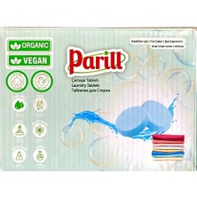 Parill Renkli Çamaşırlar Için Çamaşır Tableti 24 Yıkama – Organik & Vegan (24'li Paket)