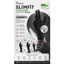 Slimfit Eldiven Siyah (M) 100'LÜ (8'li Paket)