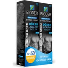 Bioder Tüy Dökücü Krem Erkekler Için 100 ml 1+1 2.si Hediye (20'li Paket)