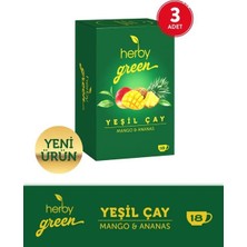 Herby Yeşil Çay Mango ve Ananas x 3 Adet (5'li Paket)