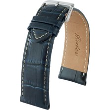 R4102W Roder Deri Kayış - Lacivert - Beyaz - 22MM (20'li Paket)