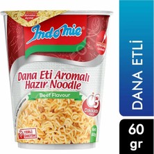 Indomie Bardak Noodle 60 gr Dana Eti Çeşnili (24'li Paket)