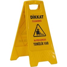 Üçtem Temizlik Var Levhası 950 gr - Türkçe + Ingilizce (20'li Paket)