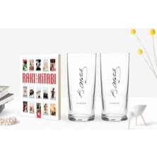 BK Gift Kişiye Özel Renkli Baskılı Atatürk Temalı Ikili Rakı Bardağı ve Rakı Cep Kitabı Hediye Seti-31