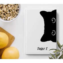 BK Gift Kişiye Özel Hediye Kedi Beyaz Defter