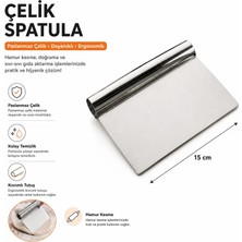 Lilasso Paslanmaz Çelik Hamur Kesme- Pasta Düzeltme Aleti 15 cm (10'li Paket)