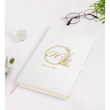 BK Gift Kişiye Özel Baş Harf Isim Tasarımlı Beyaz Defter-8