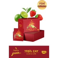 Herby Yeşil Çay Çilek ve Lime (10'li Paket)