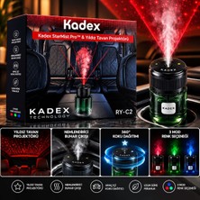 Kadex Araç Içi Koku Difüzörü ve Yıldız Tavan Projektörü Buhar Efektli Oto Koku Makinesi Aroma Dağıtıcı